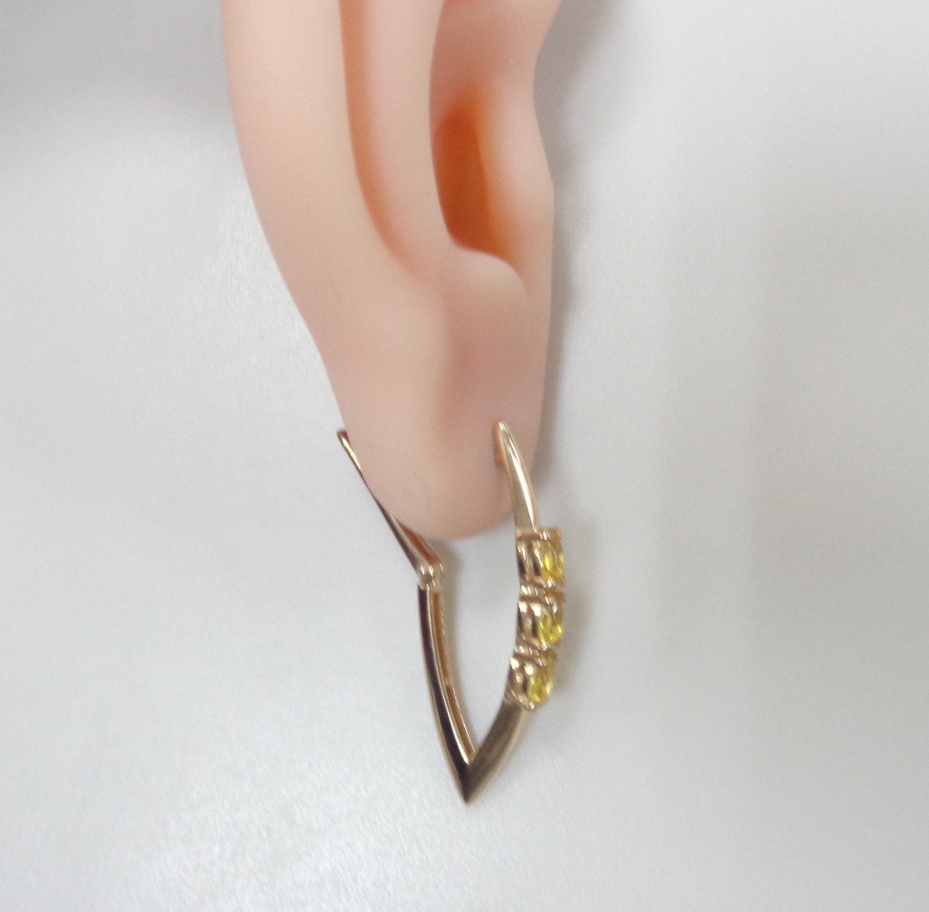 Серебряные серьги с цитринами